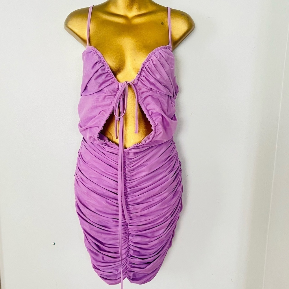 House of CB Ruched Cut-Out cocktail Mini beach baddie wedding Dress sexy - Picture 5 of 6